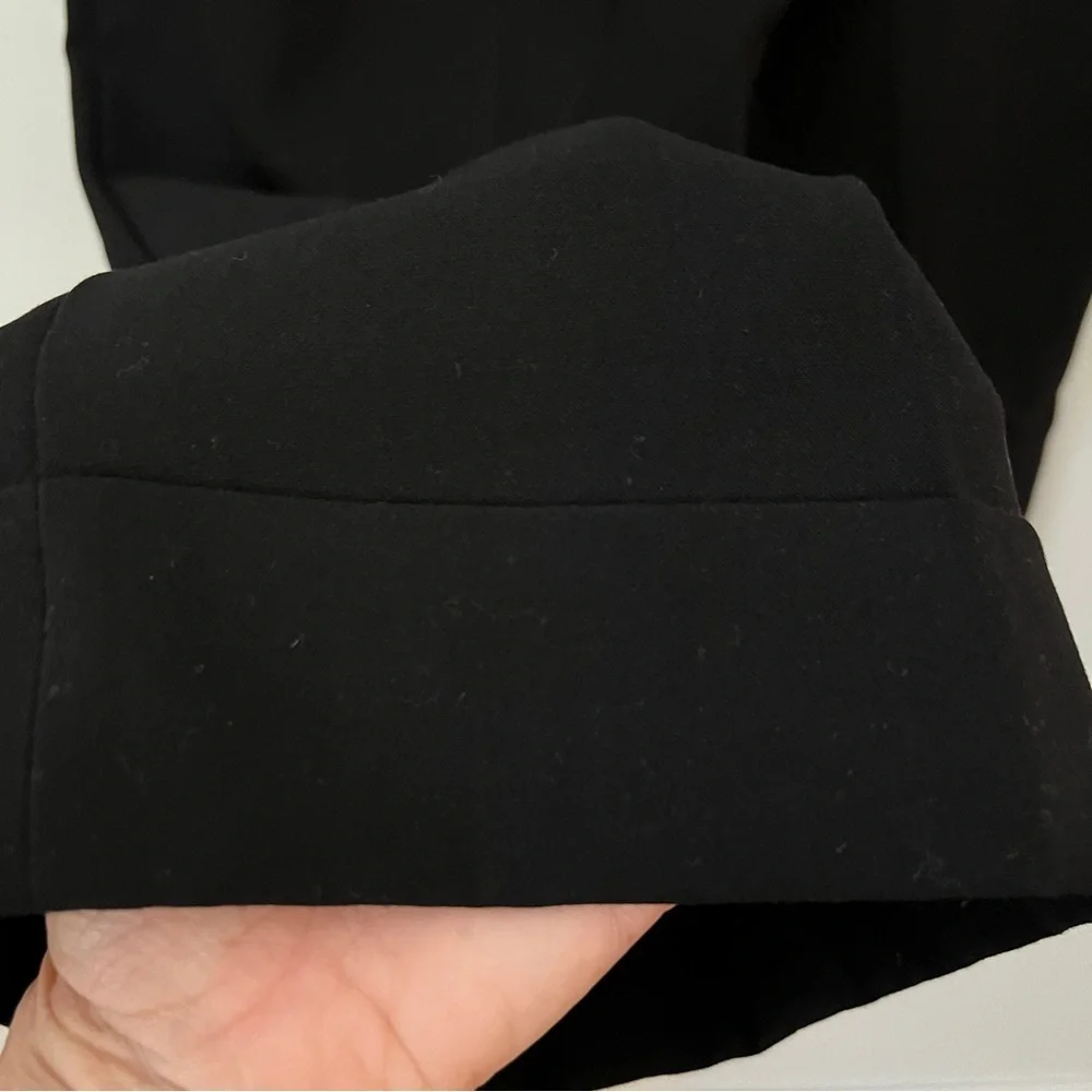 Chico's Black Style Navy Capris with Gold Buttons